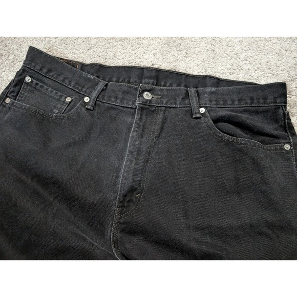 Levis 505 Jeans Mens 40x30 Black Regular Fit Straight Leg Denim Classic Workwear - Picture 2 of 7